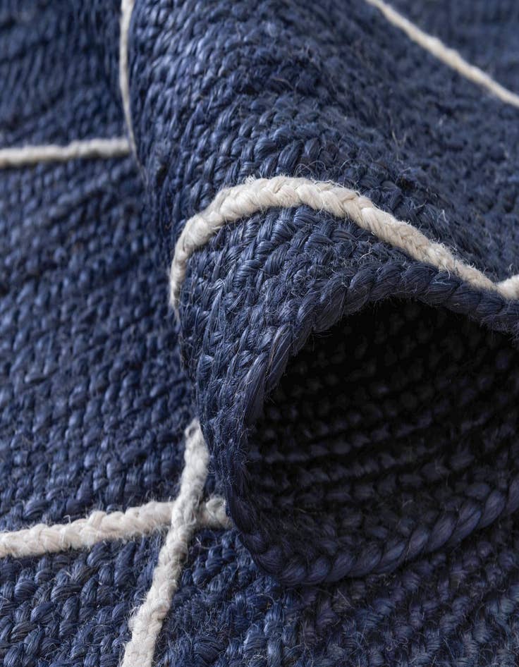 Detail image of 2' 2 x 6' 1  Hand Braided Jute Runner Rug