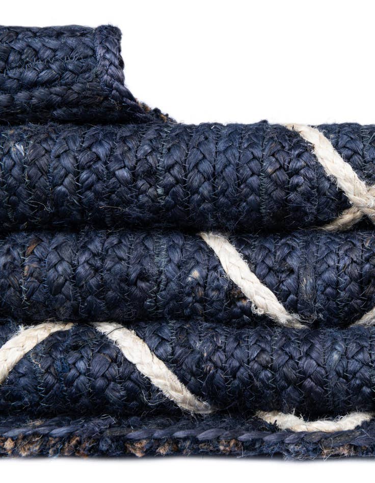 Detail image of 2' 2 x 8' 2  Hand Braided Jute Runner Rug