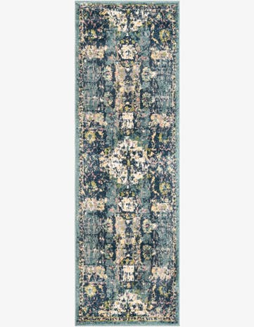 Navy Blue Charleston Runner Rug