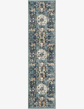 Navy Blue Charleston Runner Rug