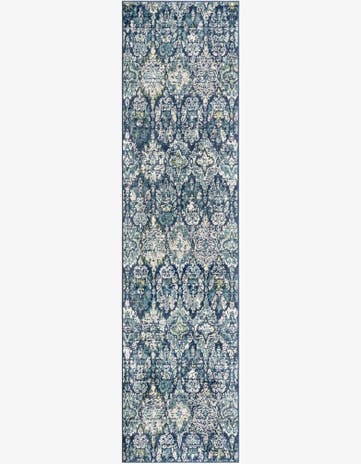 Navy Blue Charleston Runner Rug