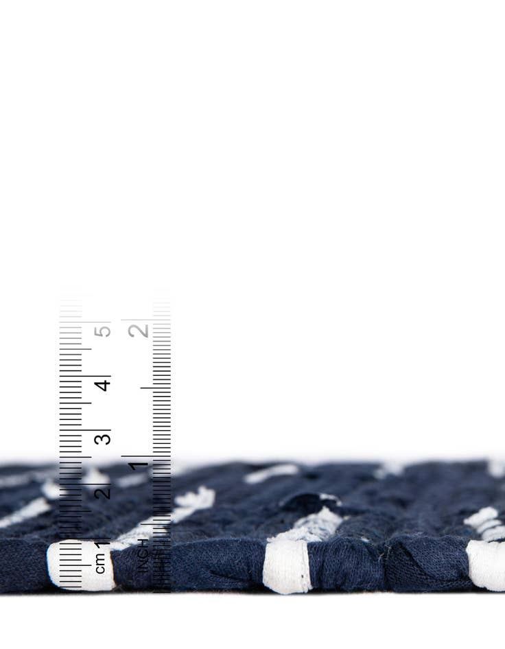 Detail image of 2' 6 x 17' 8  Hand Woven Chindi Cotton Runner Rug