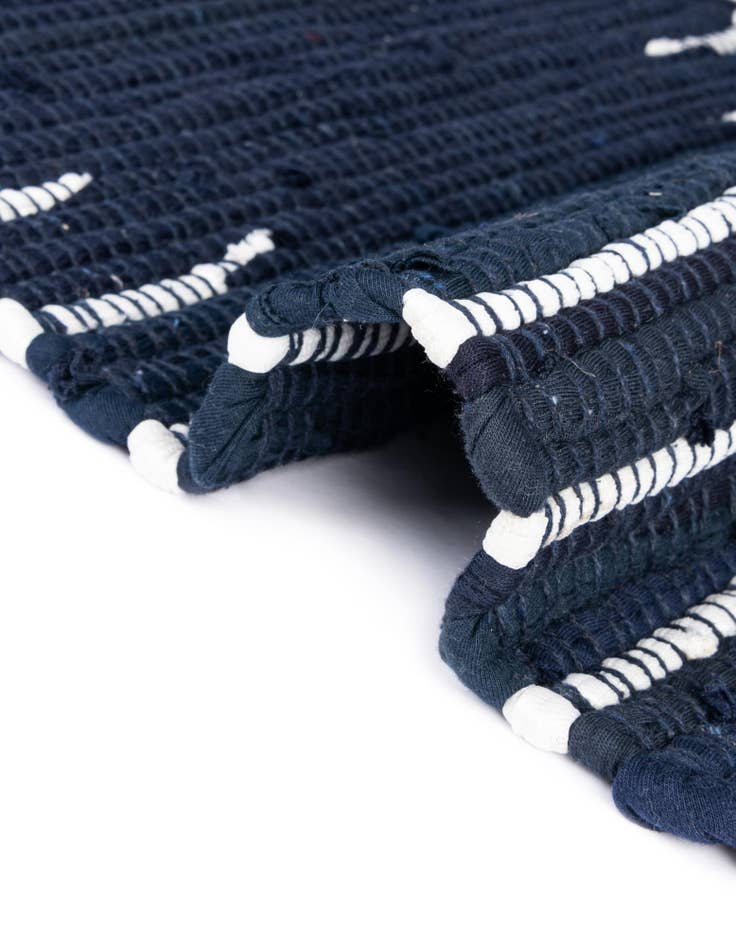 Detail image of 2' 6 x 17' 8  Hand Woven Chindi Cotton Runner Rug