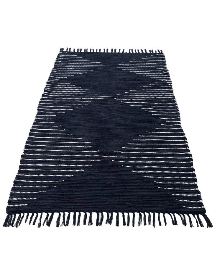 Detail image of 3' 2 x 7' 2 Hand Woven Chindi Cotton Runner Rug