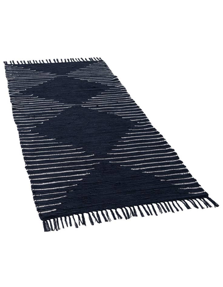 Detail image of 3' 2 x 7' 2 Hand Woven Chindi Cotton Runner Rug