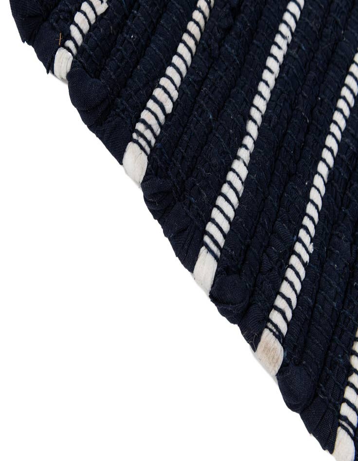 Detail image of 3' 2 x 7' 2 Hand Woven Chindi Cotton Runner Rug