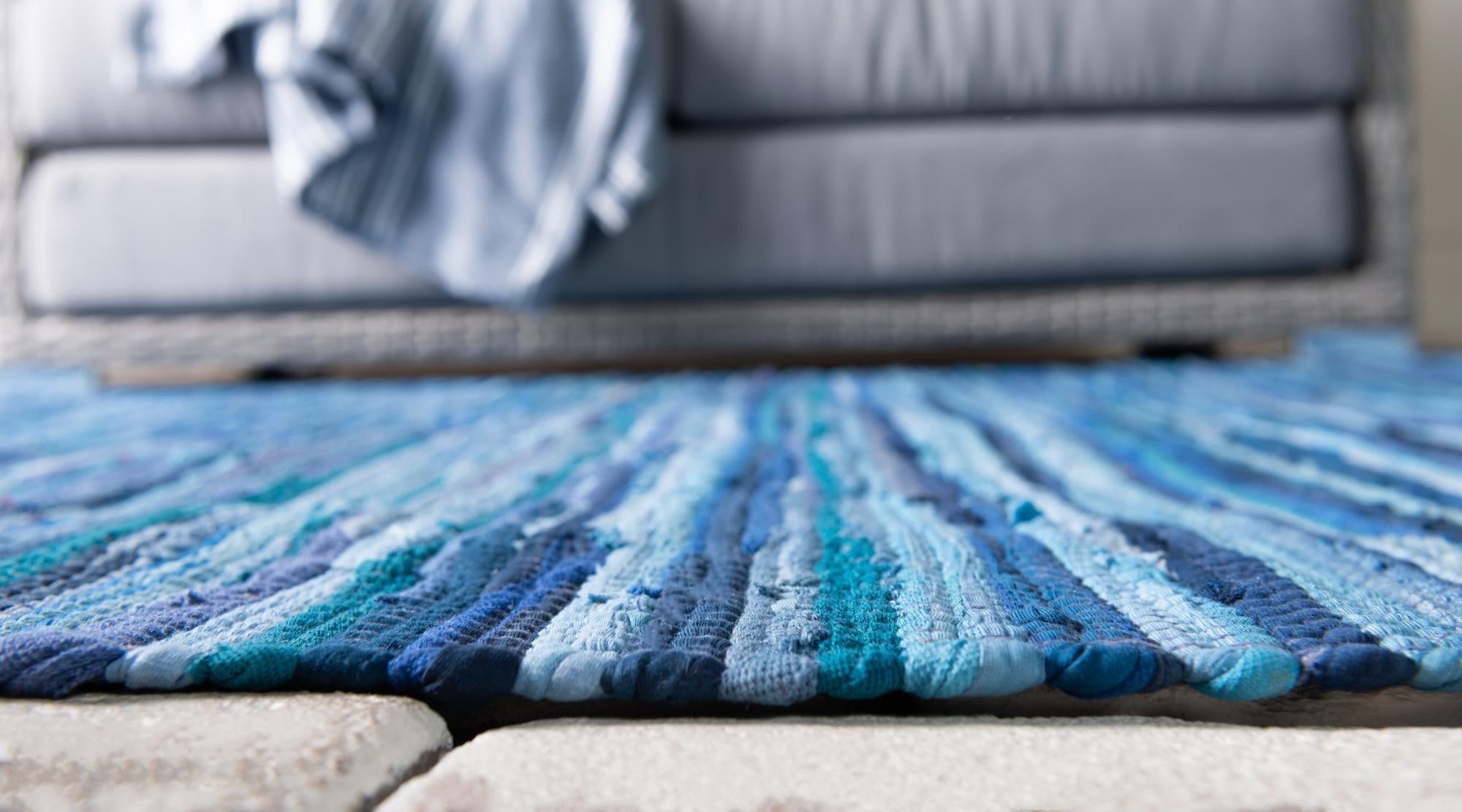 2' 2 x 6' 7 Hand Woven Chindi Cotton Runner Rug