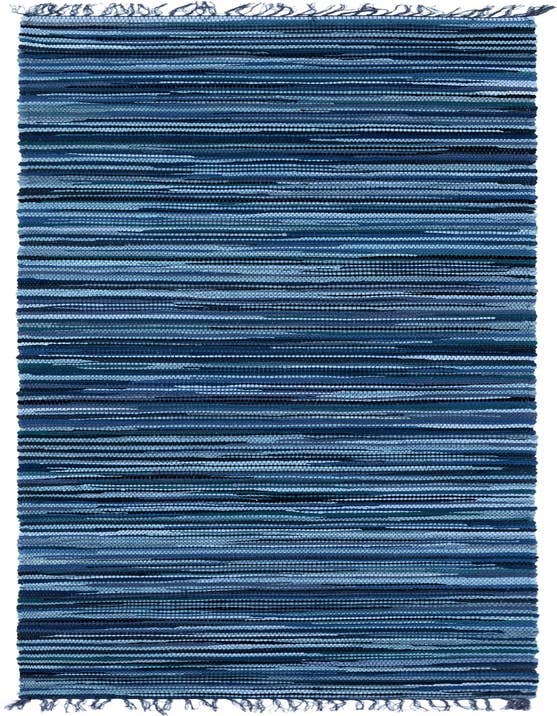 Detail image of 2' 7 x 9' 10 Hand Woven Chindi Cotton Runner Rug