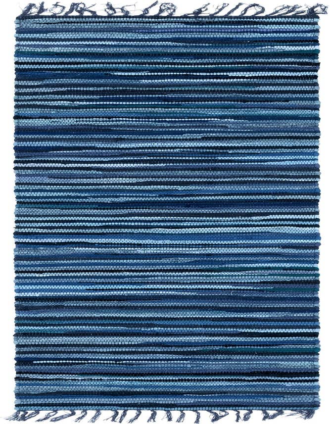 Detail image of 2' 2 x 6' 7 Hand Woven Chindi Cotton Runner Rug