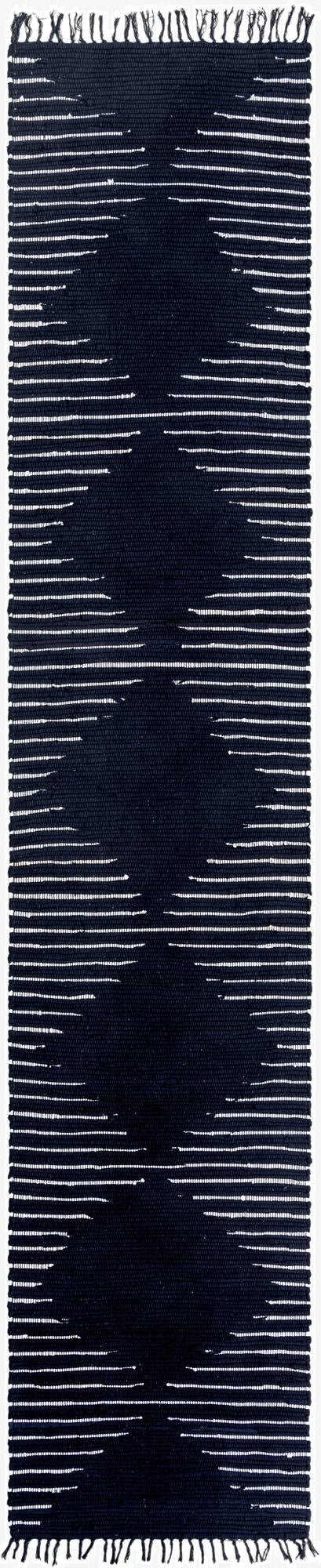 2' 7 x 13' 1  Hand Woven Chindi Cotton Runner Rug