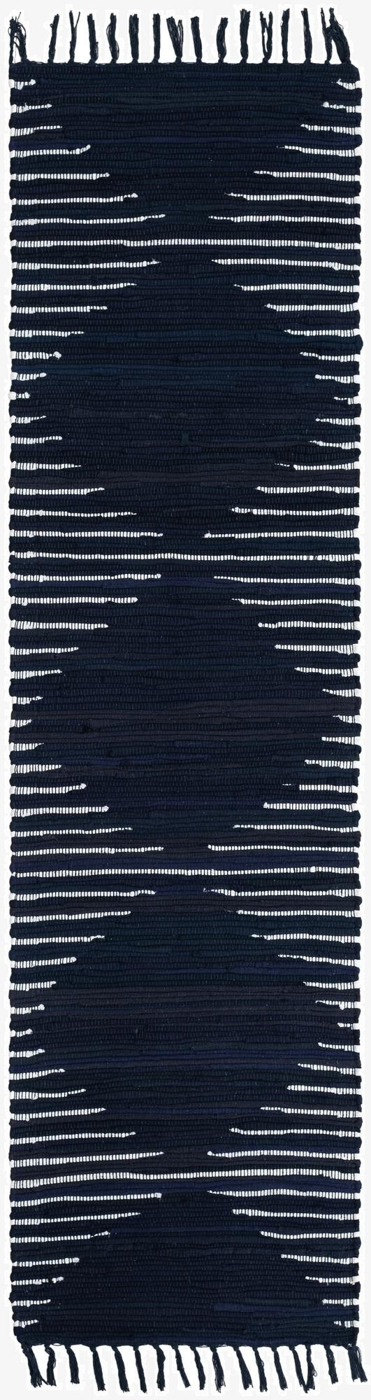 Primary image 2' x 8'  Hand Woven Chindi Cotton Runner Rug