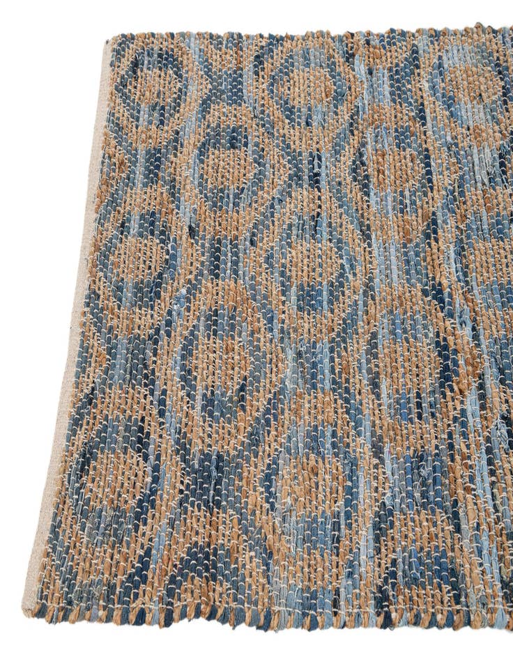 Detail image of 2' 7 x 14' 8  Hand Woven Chindi Jute Runner Rug