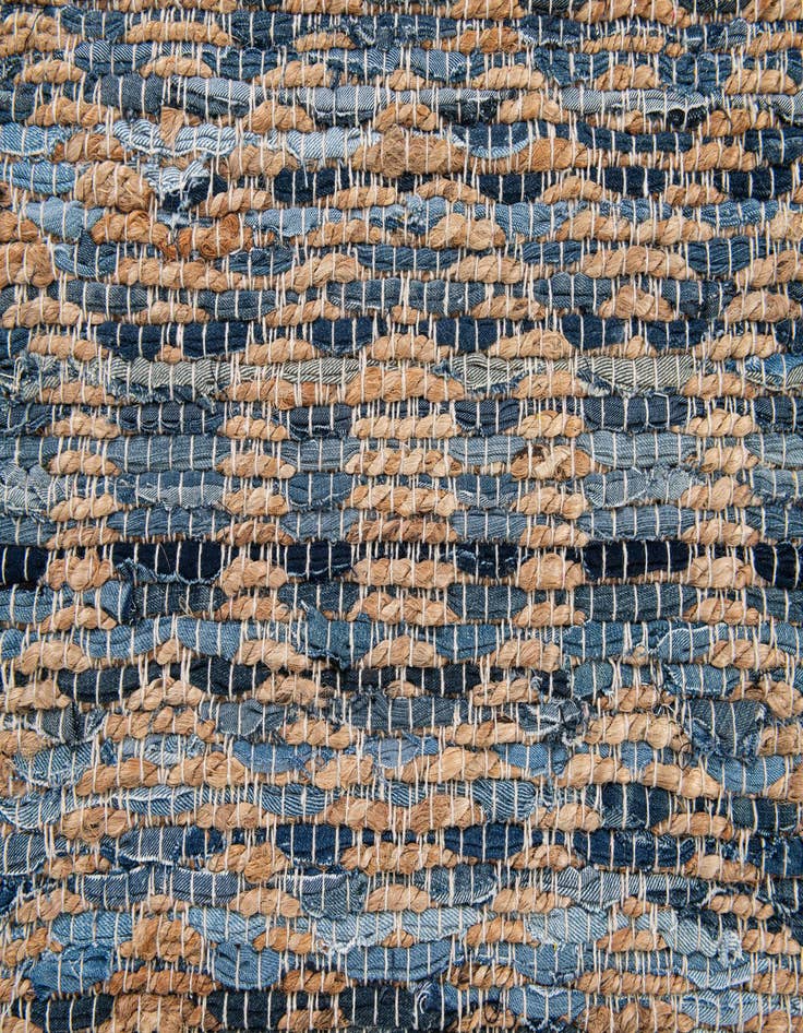 Detail image of 2' 7 x 14' 8  Hand Woven Chindi Jute Runner Rug