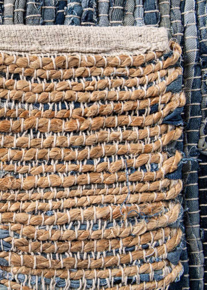 2' 7 x 10' Hand Woven Chindi Jute Runner Rug