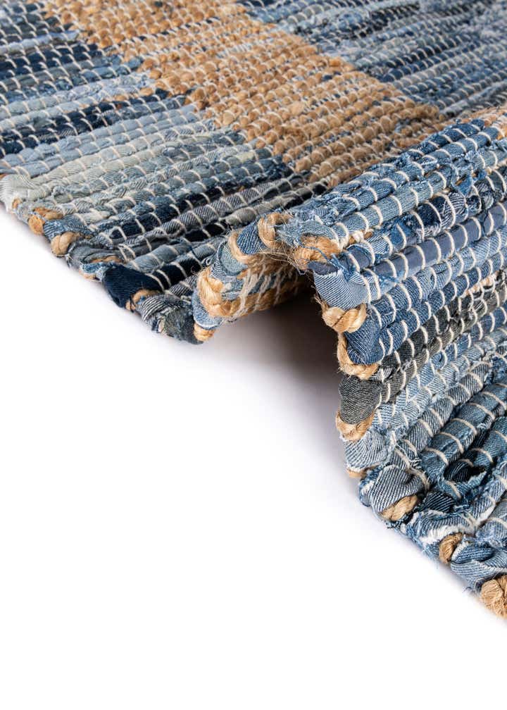 2' 7 x 10' Hand Woven Chindi Jute Runner Rug