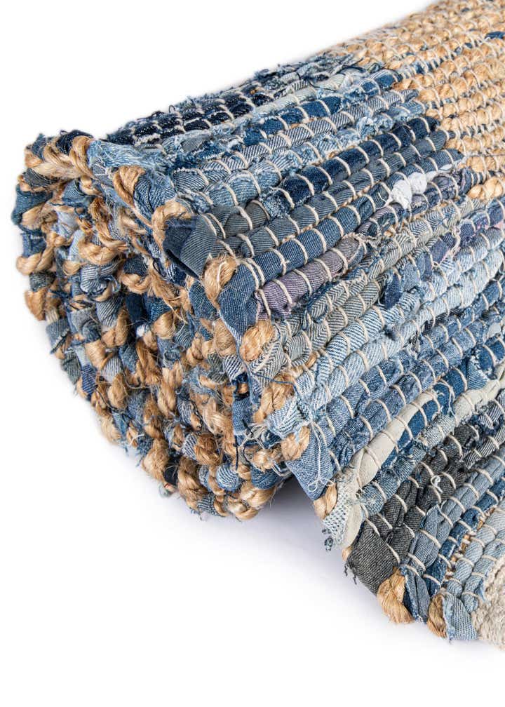 2' 7 x 10' Hand Woven Chindi Jute Runner Rug
