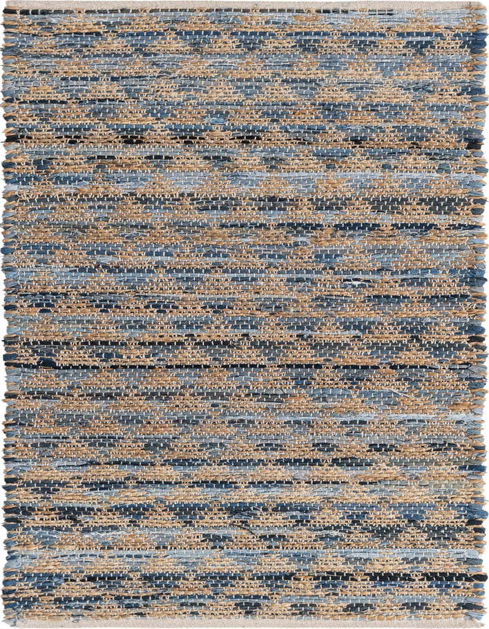 Detail image of 2' 2 x 6' 1 Hand Woven Chindi Jute Runner Rug