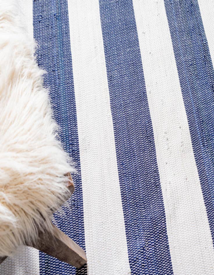 Detail image of 2' 2 x 8'  Hand Woven Chindi Rag Runner Rug