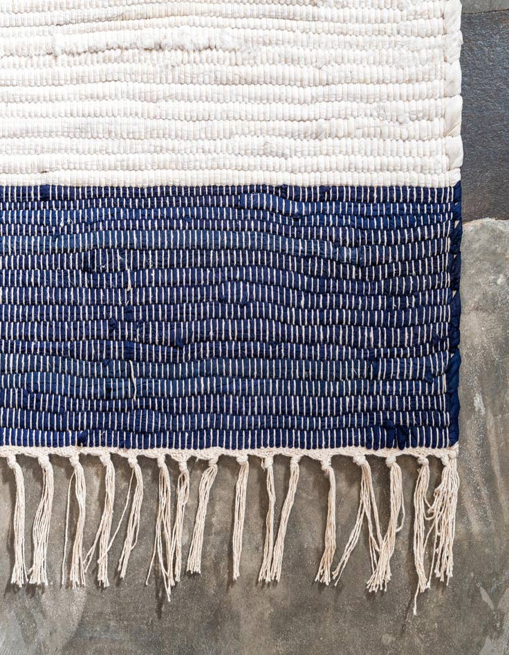 Detail image of 2' 7 x 6' 1  Hand Woven Chindi Rag Runner Rug