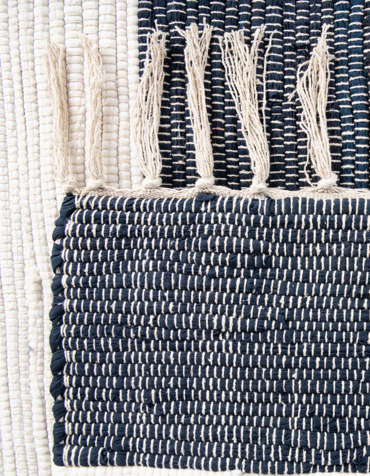 Detail image of 2' 2 x 8'  Hand Woven Chindi Rag Runner Rug