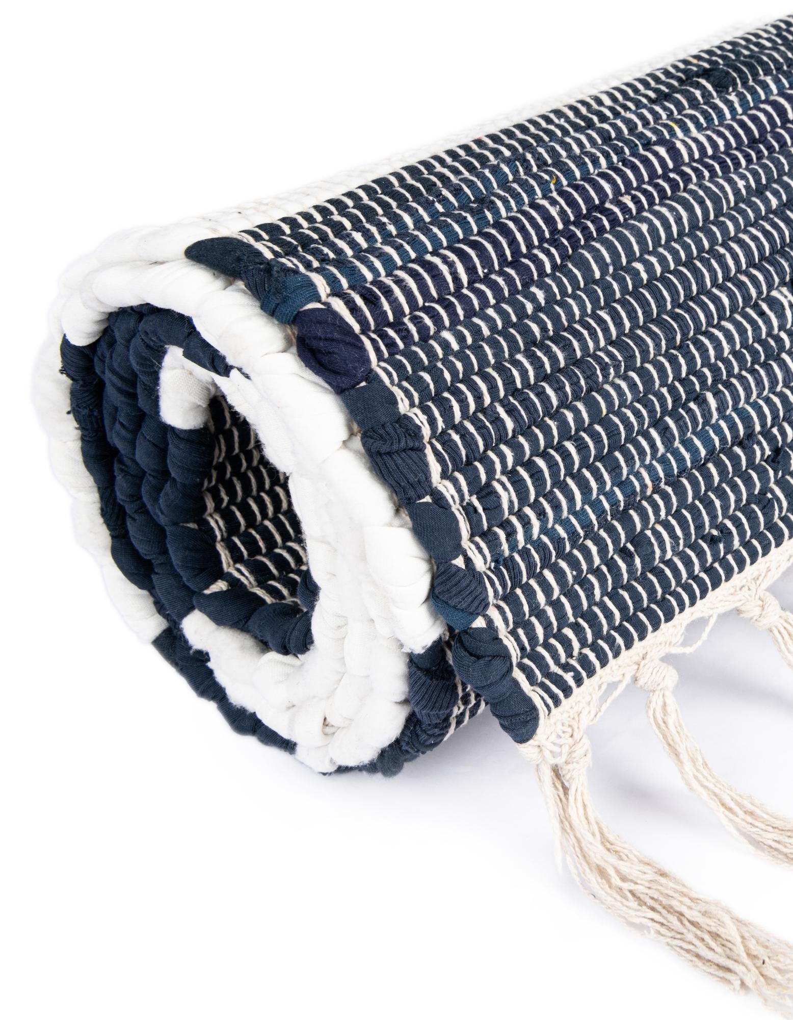 2' x 5' 1 Hand Woven Chindi Rag Runner Rug