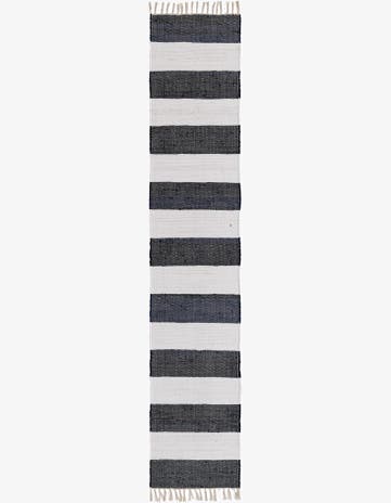 2' 2 x 10' Hand Woven Chindi Rag Runner Rug