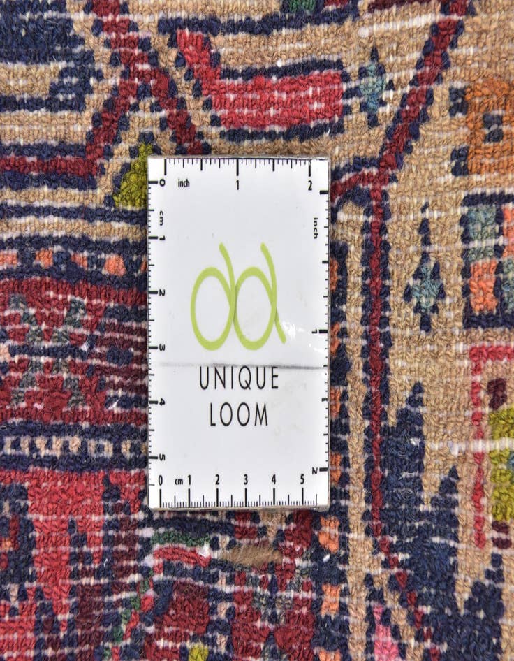 Detail image of 3' 8 x 9' 10  Hand Knotted Darjazin Persian Wool Runner Rug