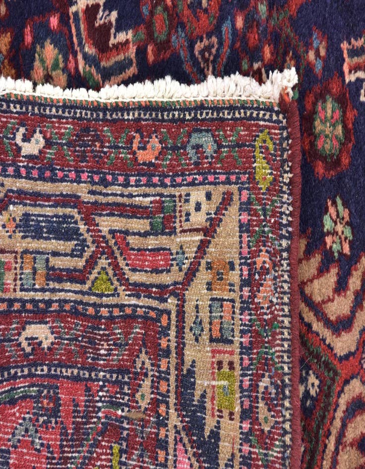 Detail image of 3' 8 x 9' 10  Hand Knotted Darjazin Persian Wool Runner Rug