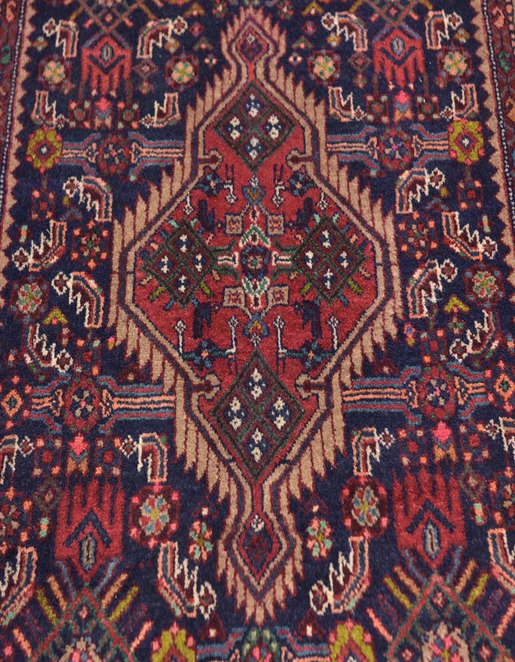Detail image of 3' 8 x 9' 10  Hand Knotted Darjazin Persian Wool Runner Rug