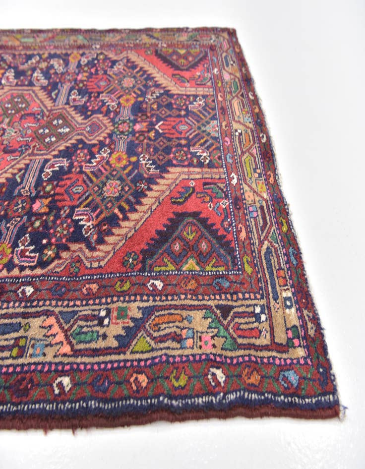 Detail image of 3' 8 x 9' 10  Hand Knotted Darjazin Persian Wool Runner Rug
