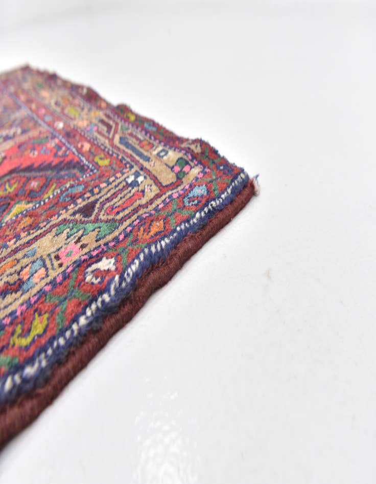 Detail image of 3' 8 x 9' 10  Hand Knotted Darjazin Persian Wool Runner Rug