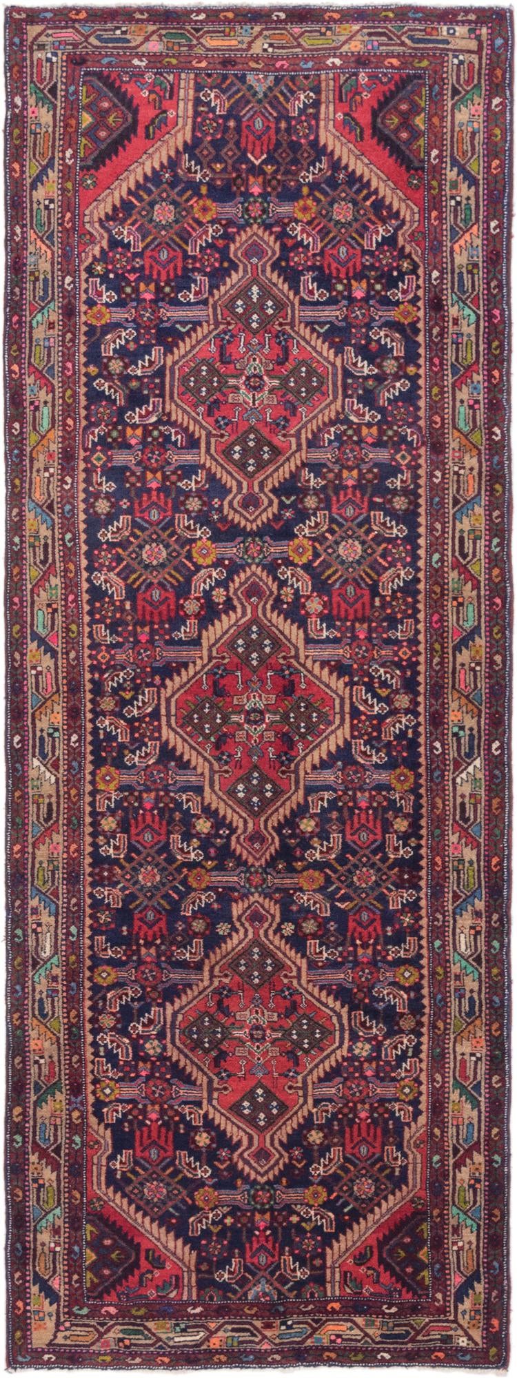 3' 8 x 9' 10 Hand Knotted Darjazin Persian Wool Runner Rug