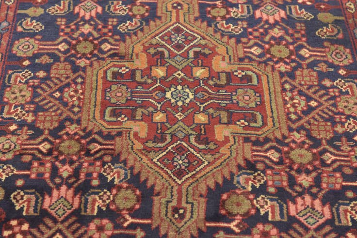 Detail image of 3' 9 x 11' Hand Knotted Darjazin Persian Wool Runner Rug