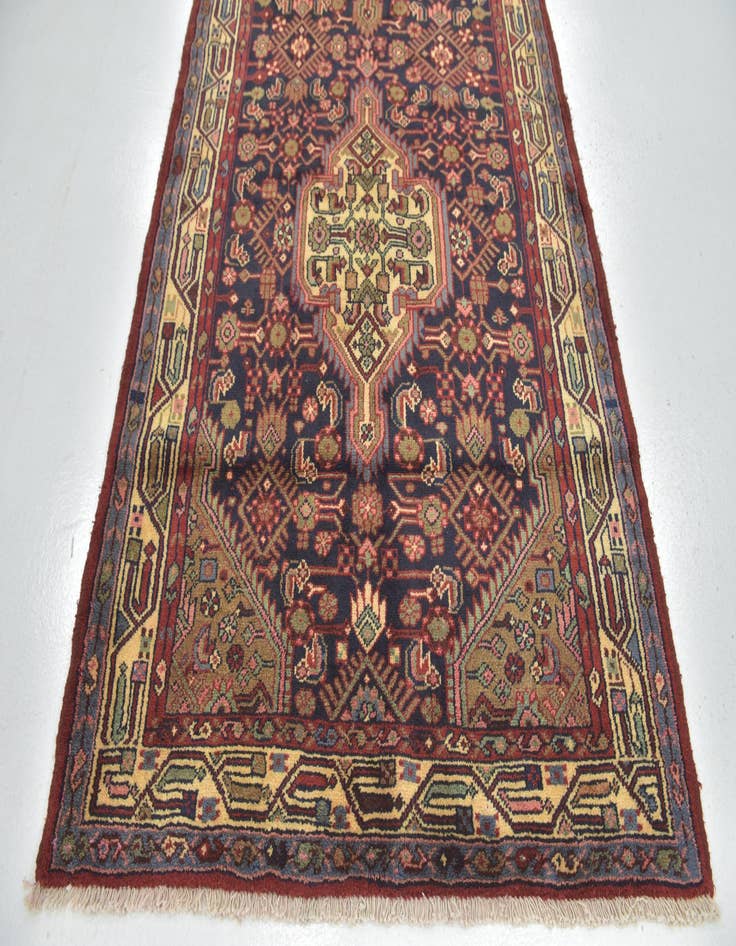 Detail image of 3' 9 x 11' Hand Knotted Darjazin Persian Wool Runner Rug