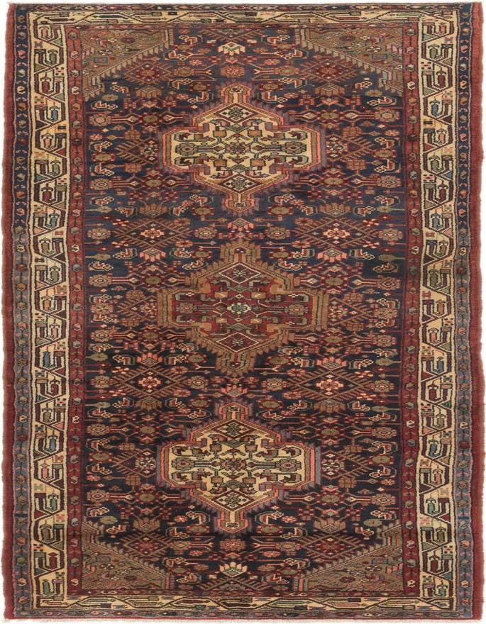 Detail image of 3' 9 x 11' Hand Knotted Darjazin Persian Wool Runner Rug