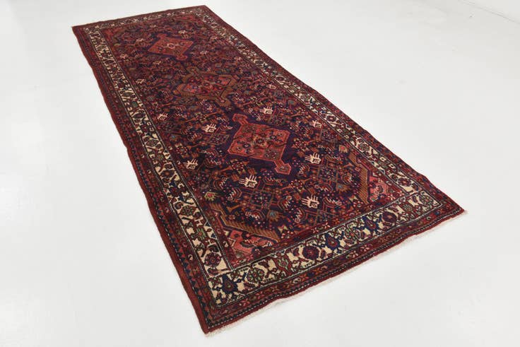 Detail image of 4' 5 x 11' Hand Knotted Darjazin Persian Wool Runner Rug