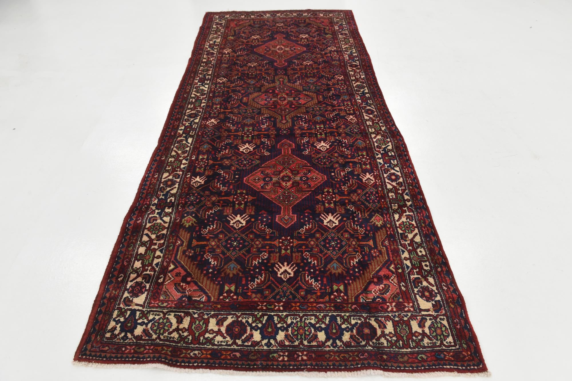 135cm x 335cm anudado a mano Darjazin Alfombra Persa Lana Pasillera