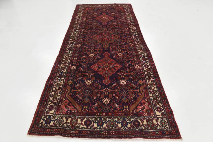 Detail image of 4' 5 x 11' Hand Knotted Darjazin Persian Wool Runner Rug