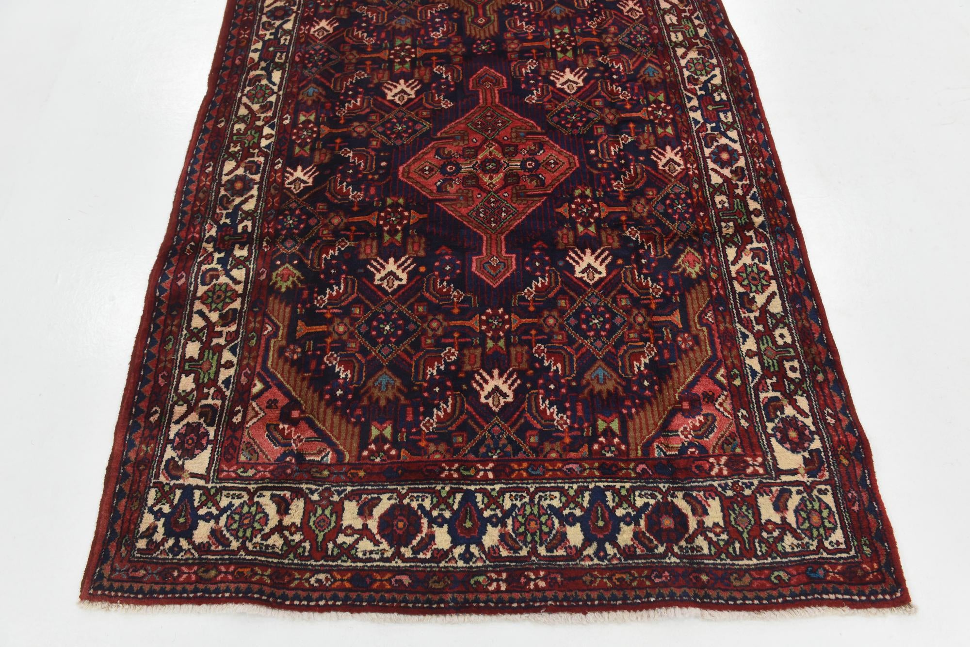 135cm x 335cm anudado a mano Darjazin Alfombra Persa Lana Pasillera