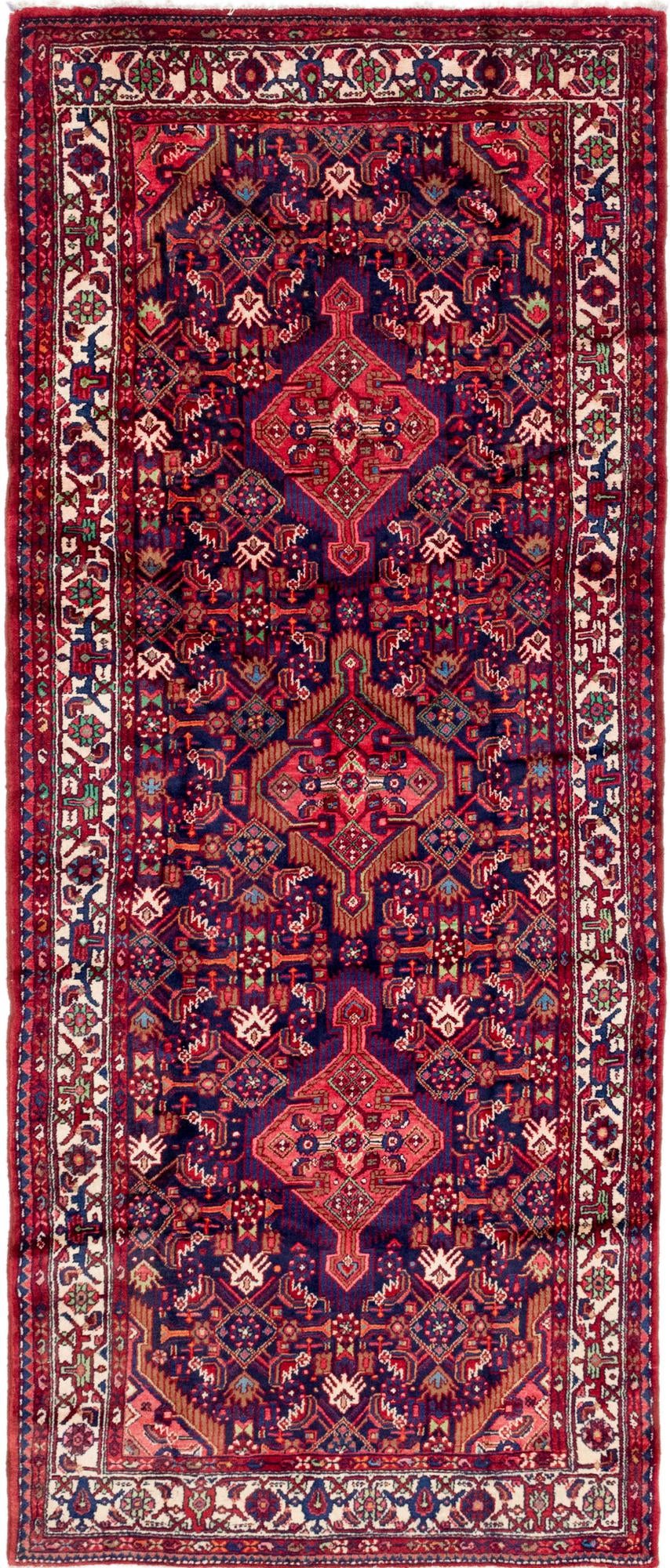 4' 5 x 11' Hand Knotted Darjazin Persian Wool Runner Rug