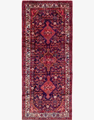 4' 5 x 11' Hand Knotted Darjazin Persian Wool Runner Rug