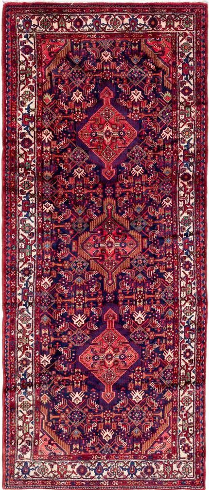 4' 5 x 11' Hand Knotted Darjazin Persian Wool Runner Rug