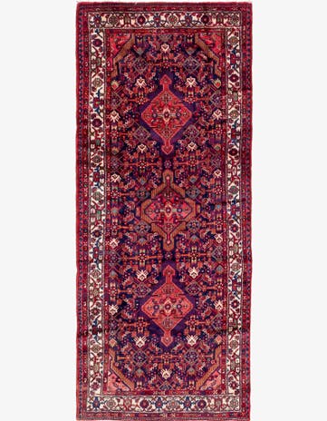 4' 5 x 11' Hand Knotted Darjazin Persian Wool Runner Rug