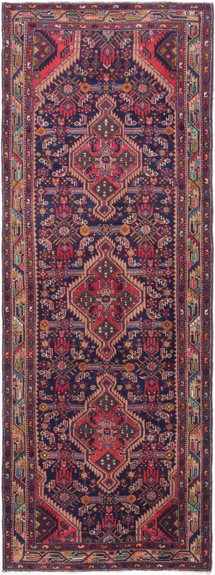 3' 8 x 9' 10  Hand Knotted Darjazin Persian Wool Runner Rug
