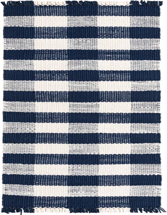 Detail image of 2' 7 x 10' Easy-Clean Eco Plaid Washable Indoor / Outdoor Runner Rug