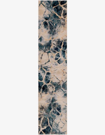 Navy Blue Ethereal Runner Rug