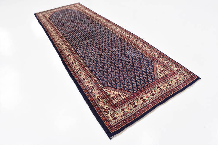 Detail image of 3' 8 x 10' 8 Hand Knotted Farahan Persian Wool Runner Rug