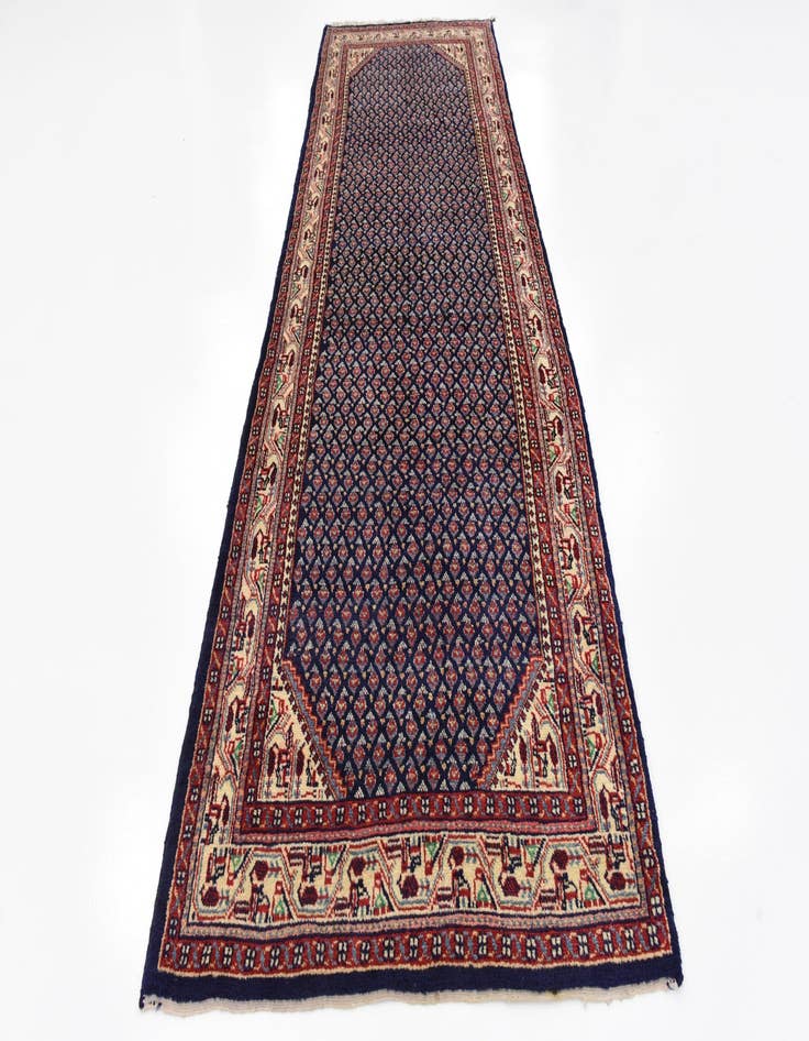 Detail image of 3' 8 x 10' 8  Hand Knotted Farahan Persian Wool Runner Rug