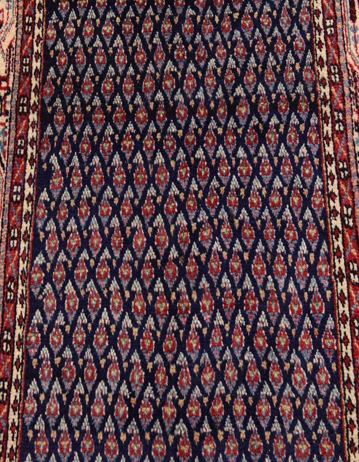 Detail image of 3' 8 x 10' 8  Hand Knotted Farahan Persian Wool Runner Rug