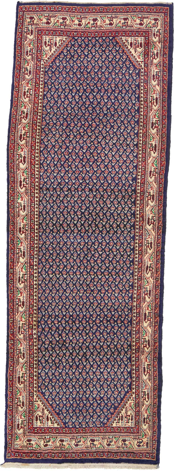 3' 8 x 10' 8 Hand Knotted Farahan Persian Wool Runner Rug